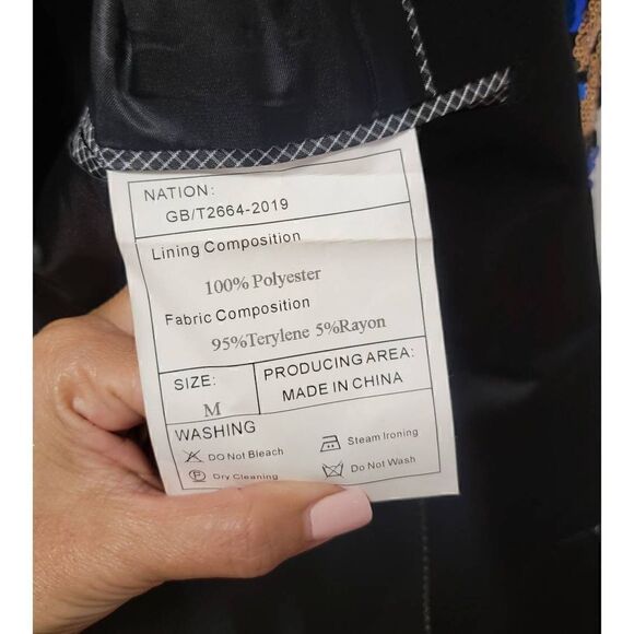 Sparkly Dark Green Sequins Men's Blazer M - Picture 10 of 10